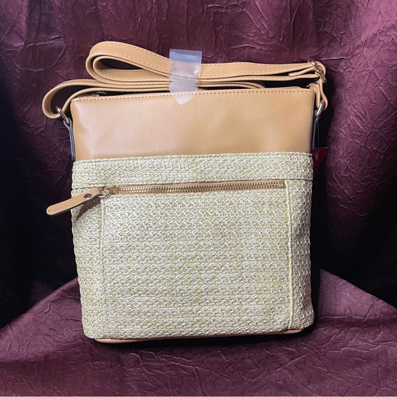 Rosetti Handbags - Rosetti Madelyn Crossbody - Tan Straw Material